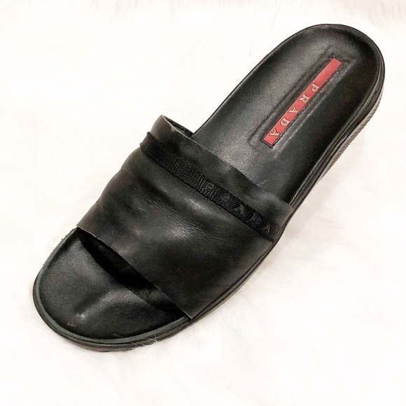 Prada Other - Prada Leather Slide Sandals